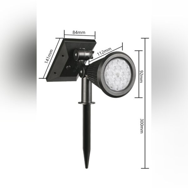 Foco 18 Led Estaca Solar Jardin Led Maxwell Impermeable Luz Calida