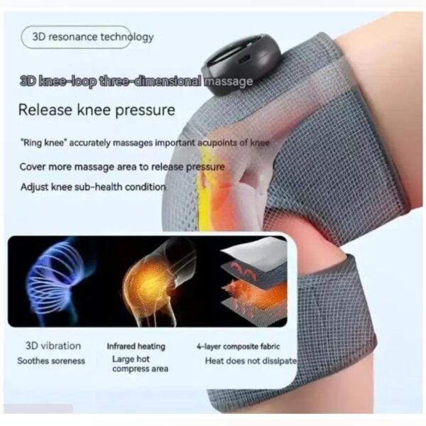 Masajeador Musculo Rodilla Codo Calor Vibración Articulación - Imagen 2