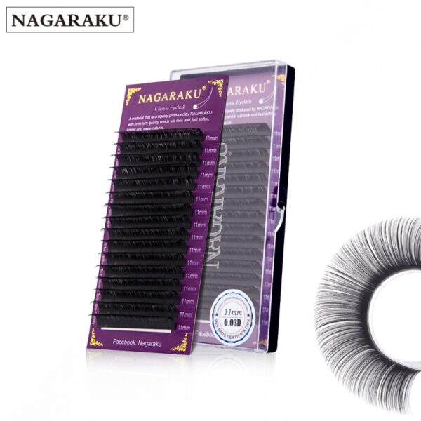NAGARAKU Blister Pestañas Aplicacion Mink 1x1 1pz Una Medida(0.07D 11mm)