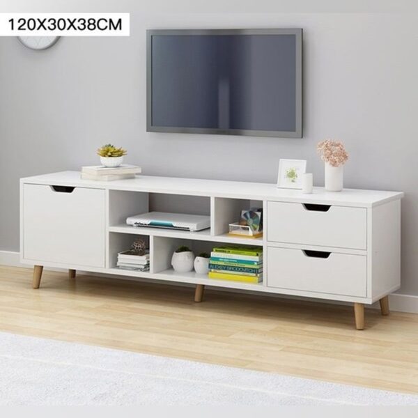 (2#)Estante Rack Tv Largo Ajustable 120cm