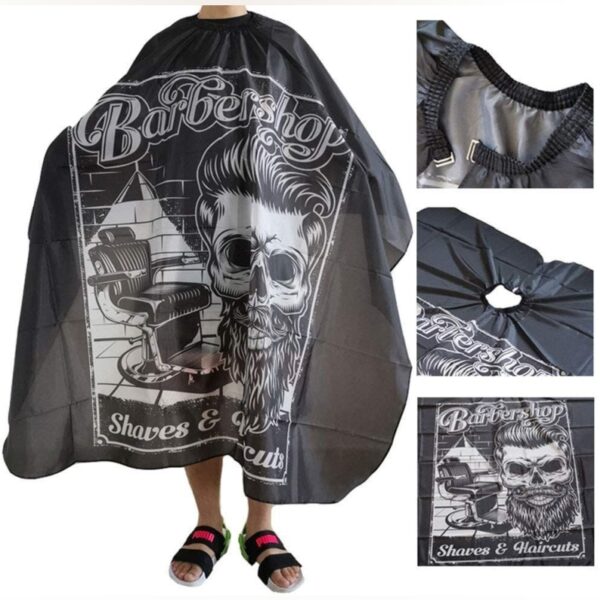 Capa de Barberia - Cara En Blanco y Negro