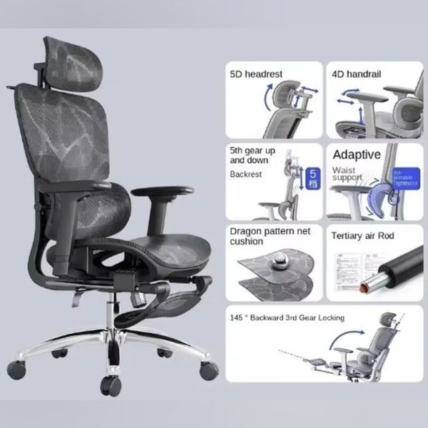Silla De Oficina Ergon??mica Con Respaldo Alto