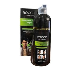 (Negro) ROCCO Shampoo Cubre Canas Tinturador 400ml