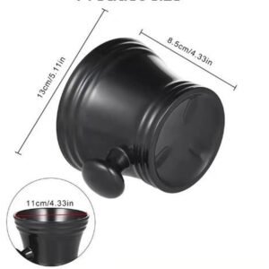 (Negro) Maxcare Tazon De Plastico Para Jabon Crema De Afeitar L5065