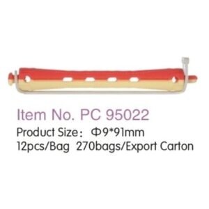 Bigudies Rojo/Amarillo 9mm de 12 UND PC95022