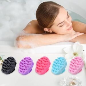 MaxCare Cepillo Silicona De Masaje Para Pelo L276 (Color Aleatorio)