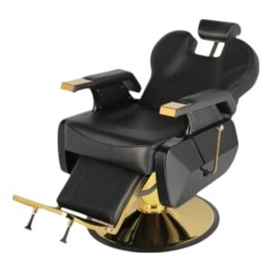 (Dorado)Sillon Barbero Negro HB-A101