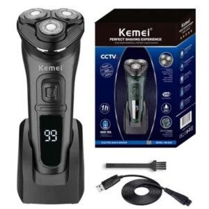 Maquina Afeitadora Kemei Km-2805 Tres Cabezas Recargable