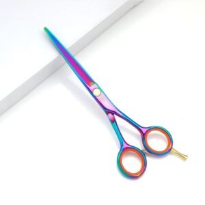 Profesional Tijeras Filo Navaja Estilista Barbero Peluquero Peine Color Tornasol 6.0