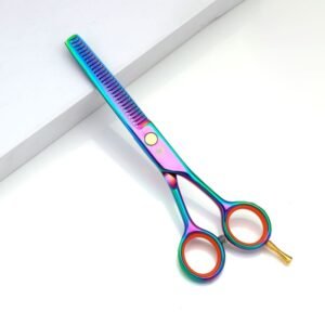 Profesional Tijeras Esculpidora Estilista Barbero Peluquero Peine Color Tornasol 6.0