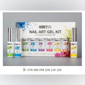 (2#) HoneyGirl Set Esmaltes Pinceles Para El Diseno De Unas 6 UND