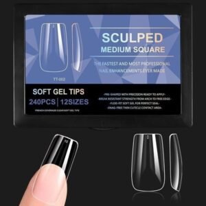 (TT-002) Soft Gel Tips Para U?as Extra Largas Diferentes Modelos