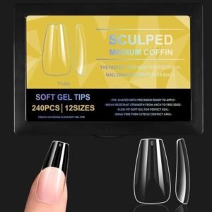 (TT-003) Soft Gel Tips Para U?as Extra Largas Diferentes Modelos