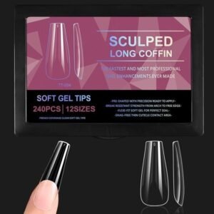 (TT-004) Soft Gel Tips Para U?as Extra Largas Diferentes Modelos