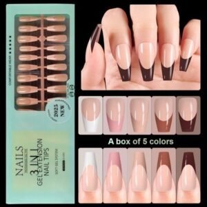 (FFC) Tips Para U?as Press On U?as Postizas Decoradas Kit De 15pc