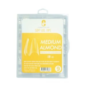 Clara Colors GEL Tips Prof. 120 Unid.Medium Almond Etiq.Amarillo
