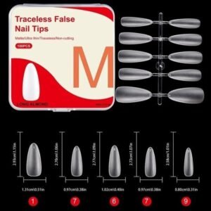 (016-M) Tips Gel Suave U?as Postizas Caja 100pzs
