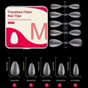 (041-M) Tips Gel Suave U?as Postizas Caja 100pzs