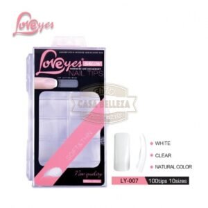 (Blanco)Loveyes Nail Tips de 100 Unidades LY-007