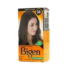 (#56) Bigen Tinte Permanente Polvo Negro Claro