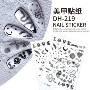 Nail Stickers Letras ( 9 Unidad Diferecia Modelos)
