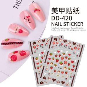Pack 9 Nail Stickers Fresas/Minions