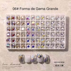 (06#)Diamante Imitacion de Colores - Forma de Gema Grande