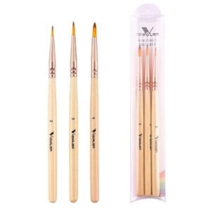 Venalisa Set Pinceles Madera para Uas de 3 Pcs VL-013