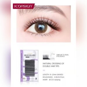 (IEA-026Mix)ICONSIGN Pestanas Uno Por Uno 100% Natural 0599