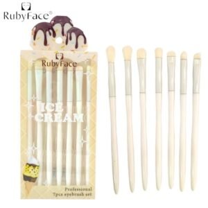 (Blanco)RubyFace Set Brocha Maquillaje Para Ojos De 7 Piezas