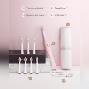 (Rosado) FairyWill Cepillo De Dientes Electrico E11