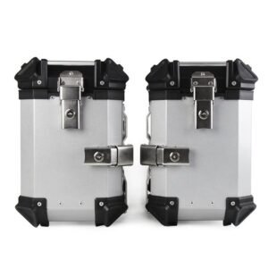 (Platino)Maletas Laterales Moto 38l Aluminio 1 Par Universales