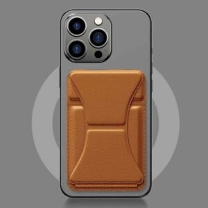 (Marron Anaranjado) Tarjetero Billetera Magsafe Para iPhone 12, 13, 14