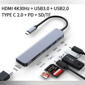 Adaptador Hub Type C 7 En 1 Usb 3.0 Hdmi 4k Multipuerto Usb