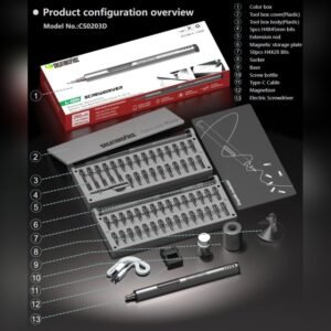 Creation Space CS0203D-Juego de destornilladores electricos