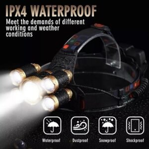 Linterna Frontal Led Brillante Luz Camping Lampara De Cabeza