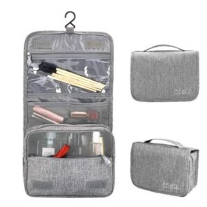 (Gris) Bolsa De Viaje Cosmetico y Maquillaje