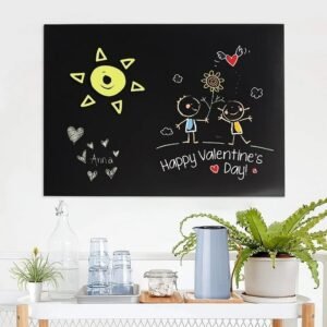 (Negro)Papel De Magnetica Para Pared Autoadhesivo 60cm*90cm
