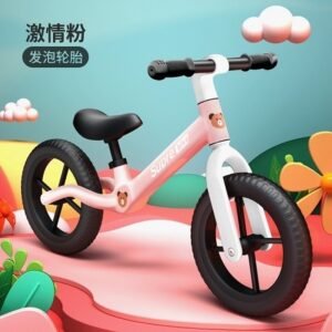 (Rosado) Bicicleta Equilibrio Ninos Sin Pedales