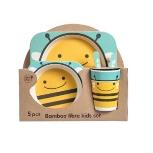 Set 5 Piezas Vajilla Colacion Para Ninos (Abeja)