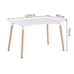 (Blanco) Comedor Mesa Rectangular 120cm/60cm