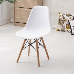 (Blanco) Set De 4 Sillas De Comedor Tulip Acolchadas