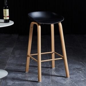 (Negro) Pack 4 Silla Piso Bar Alto