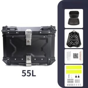 (Negro) Maleta Top Case Aluminio Moto 55 L, Black X-series