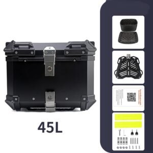 (Negro) Maleta Top Case Aluminio Moto 45 L, Black X-series