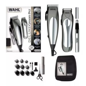 WAHL Kit Cortadoras De Pelo Wahl Deluxe Groom Pro 21 Piezas Color Plateado