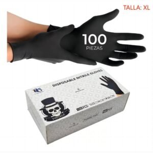 (XL) Guante De Nitrilo Negro 100 Pcs