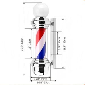 (Gris 68) Letrero Con Bola Para Peluqueria 68cm