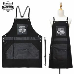 (Negro) Pechera Delantar Para Barberia