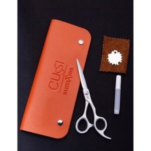 Cussi Tijera Profesional 6.0 Estilista, Barber Blanco Con plata ML05B-60N